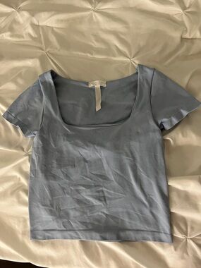 Altar'd State Powder Blue Square Scoop Crop Top